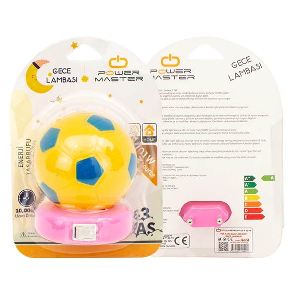 POWERMASTER PM-4451 SARI/LACİVERT TOP GECE LAMBASI - 3