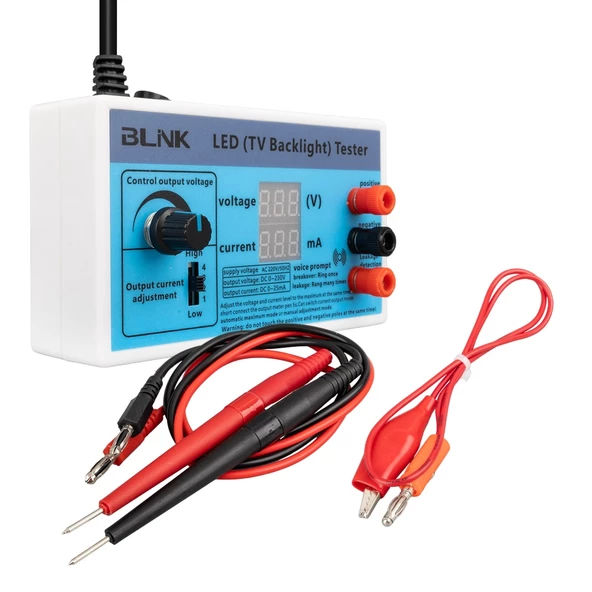 BLİNK LED TV BACKLIGHT VOLTAJ-AMPER ÖLÇER OUTPUT 0-230V SESLİ TEST CİHAZI