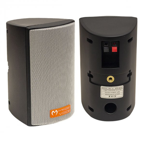 MV-16 7.5 CM 30 WATT SİYAH SÜTUN HOPARLOR 2Lİ TAKIM MAGICVOICE