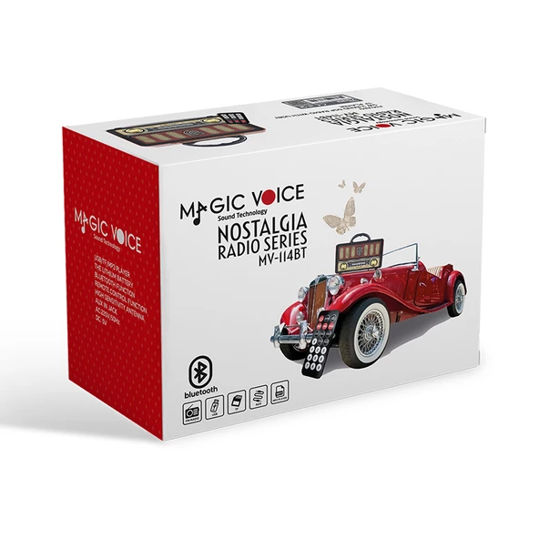 MAGICVOICE MV-114BT USB/SD/FM/BLUETOOTH DESTEKLİ TEK HOP LU NOSTALJİK RADYO - 3