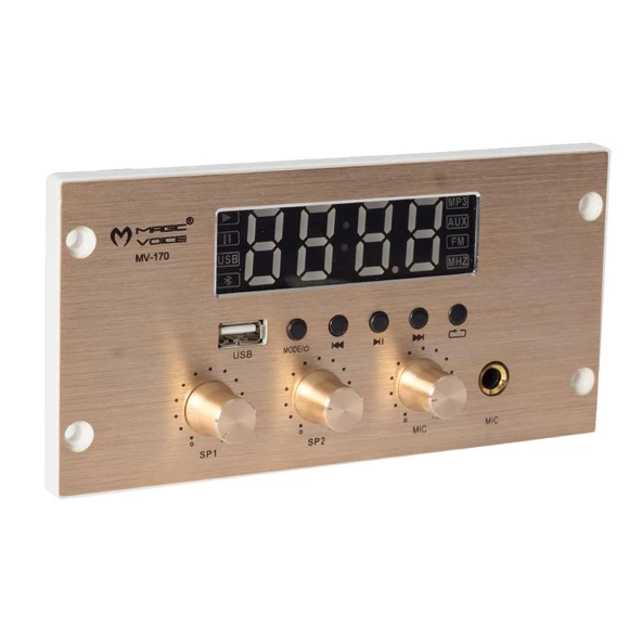 MV-170 -4X25W-USB-BT-MİC GİRİSLİ-MUSİC KONTROL ANFİ-[SIVA ALTI] MAGICVOICE - 2
