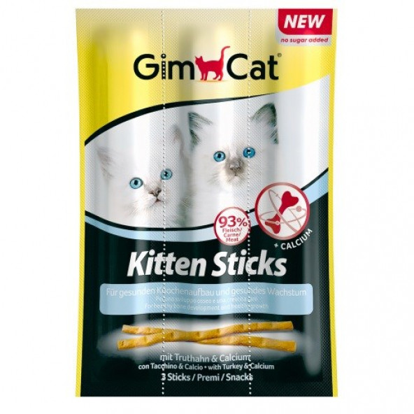 Gimcat Kitten Hindi Etli Sticks Yavru Kedi Ödül Çubukları 3g x 2 Paket