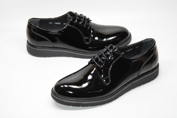 MND HAKİKİ DERİ EL İŞÇİLİĞİ HAFİF TABAN ERKEK SİYAH RUGAN GÜNLÜK-KLASİK AYAKKABI - 2