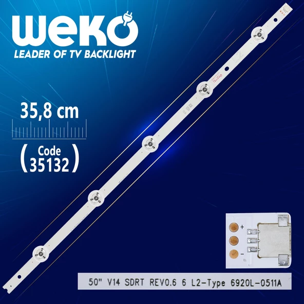 50 V14 SDRT REV0.6 6 L2-TYPE 6920L-0511A - 51 CM 5 LEDLİ - (WK-398)