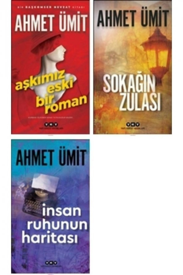 Ahmet Ümit 3 Kitap Seti (insan Ruhunun Haritası-aşkımız Eski Bir Roman -sokağın Zulası )