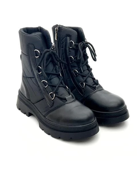 Goldstep 1235 Kadın Paraşüt Kumaş Siyah Postal Bot - 3