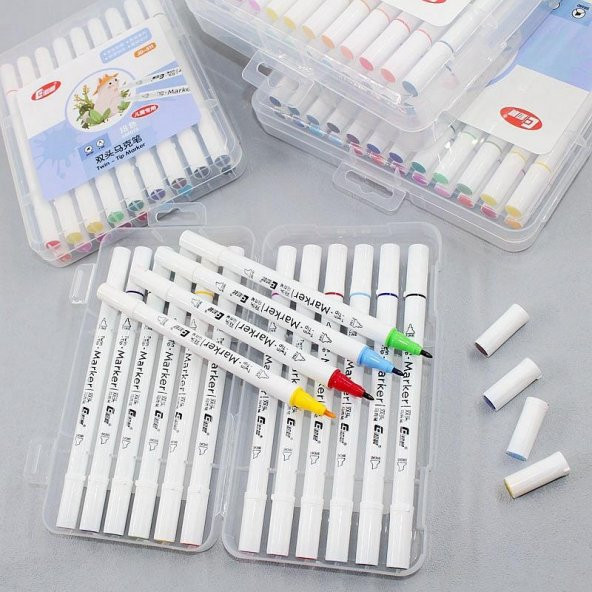 Valkyrie 12 Adet Slim Marker Kalem Seti - 5