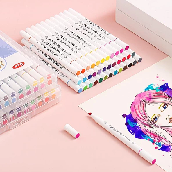 Valkyrie 36 Adet Slim Marker Kalem Seti - 3