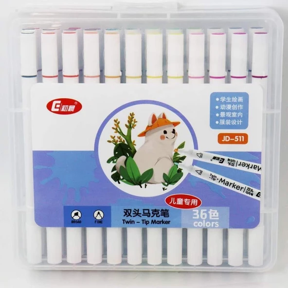 Valkyrie 36 Adet Slim Marker Kalem Seti - 12