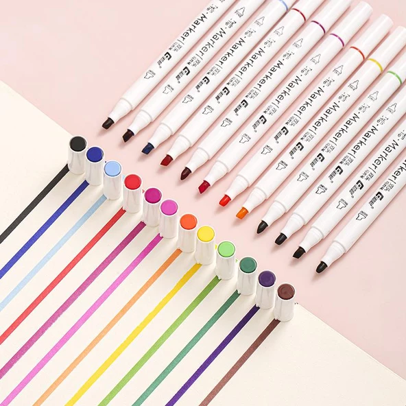 Valkyrie 48 Adet Slim Marker Kalem Seti - 5