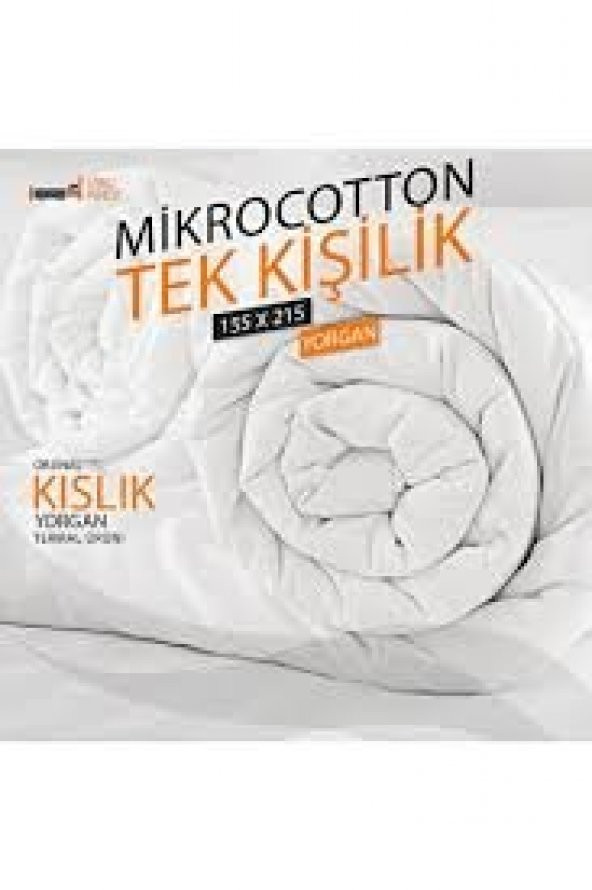 Tek Kişilik Silikon Yorgan  Yıkanabilinir  Pamuklu  Antialerjik  Antibakteriyal 155 x 215 Cm Beyaz - 7