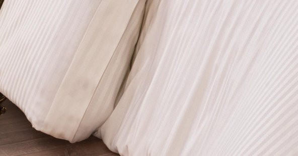 Finezza Bella Bambu Jakar Kumaş Krem Çift Kişilik Nevresim Takımı 6 Parça - 1177 - 4