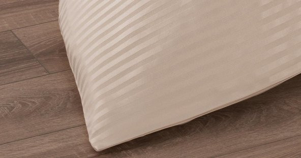 Finezza Bella Bambu Jakar Kumaş Bej Çift Kişilik Nevresim Takımı 6 Parça - 1178 - Resim 2