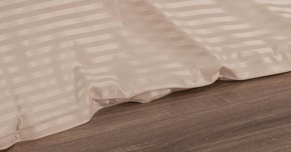 Finezza Bella Bambu Jakar Kumaş Bej Çift Kişilik Nevresim Takımı 6 Parça - 1178 - Resim 3