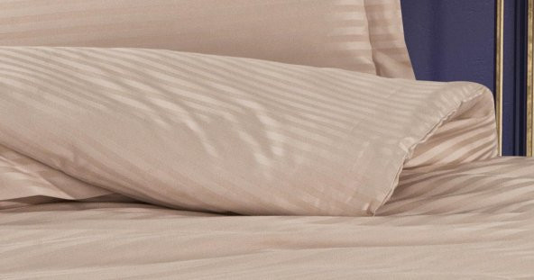 Finezza Bella Bambu Jakar Kumaş Bej Çift Kişilik Nevresim Takımı 6 Parça - 1178 - Resim 5