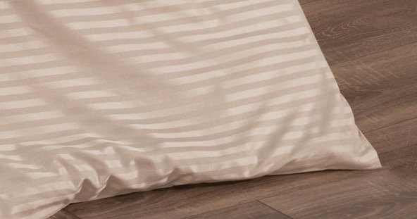 Finezza Bella Bambu Jakar Kumaş Bej Çift Kişilik Nevresim Takımı 6 Parça - 1178 - Resim 9