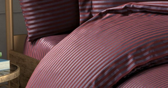 Finezza Bella Bambu Jakar Bordo Çift Kişilik Nevresim Takımı 6 Parça - 1180 - 9