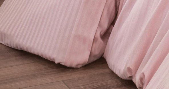 Finezza Bella Bambu Kumaş Pudra Çift Kişilik Nevresim Takımı 6 Parça - 1184 - 3