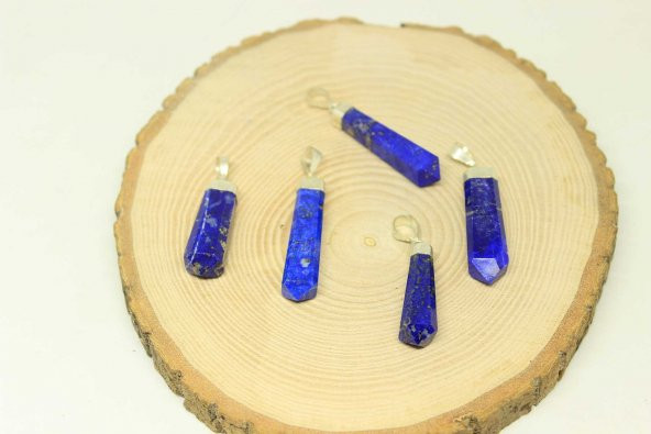 Lapis Taşı 925 Ayar Gümüş Aparatlı Kolye Ucu - 2