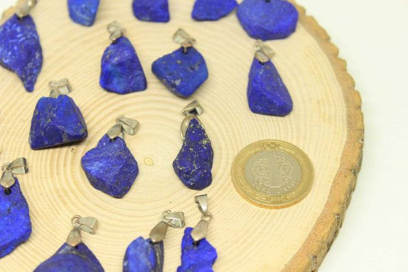 Lapis Taşı Metal Aparatlı Kolye Ucu - 2
