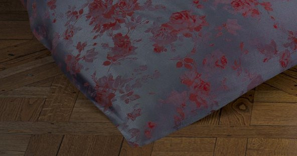 Finezza Rita Bambu Jakar Kumaş Bordo Çift Kişilik Nevresim Takımı 6 Parça - 1186 - 2