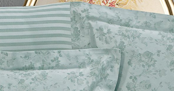 Finezza Rita Bambu Jakar Mint Yeşili Çift Kiş. Nevresim Takımı 6 Parça - 1187 - 7