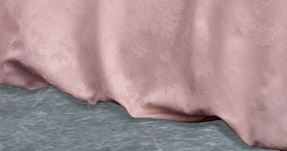 Finezza Rita Bambu Jakar Kumaş Pudra Çift Kişilik Nevresim Takımı 6 Parça - 1188 - Resim 3