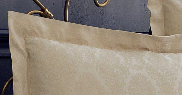 Finezza Monaco Bambu Jakar Kumaş Bej Çift Kiş. Nevresim Takımı 6 Parça - 1189 - Resim 6