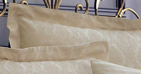 Finezza Monaco Bambu Jakar Kumaş Bej Çift Kiş. Nevresim Takımı 6 Parça - 1189 - Resim 8