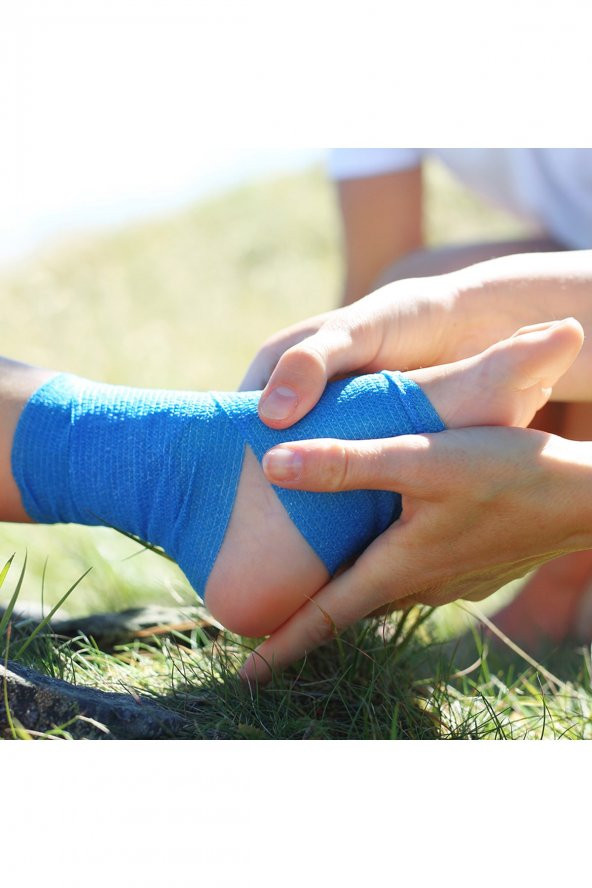 Elastik Kohesiv Destek Bandajı 5cm X 4,5m Mavi 676006 - 2