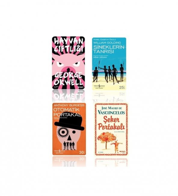 Sineklerin Tanrısı - Hayvan Çiftliği - Şeker Portakalı - Otomatik Portakal ( 4 Kitap Set )