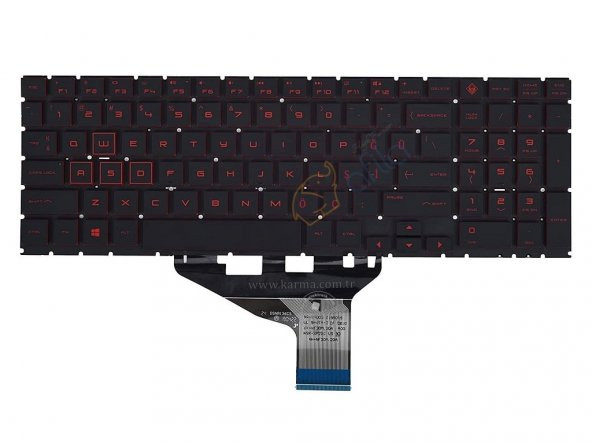 Hp Omen 15-dc, 15-dh Notebook Klavyesi - Siyah - TR - Ver.2 - Single-Backlit