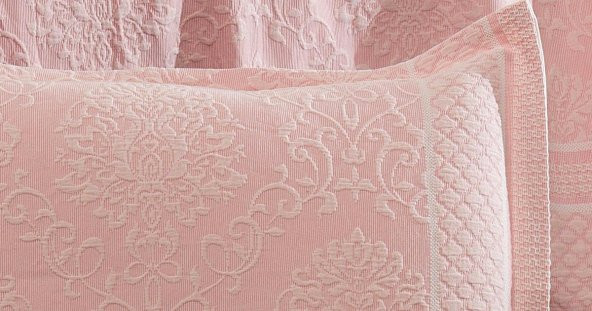 Finezza Pandora Jakar Nakışlı Pamuk Nevresimli Somon Gelin Seti 9 Parça - 1202 - Resim 6