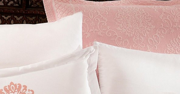 Finezza Pandora Jakar Nakışlı Pamuk Nevresimli Somon Gelin Seti 9 Parça - 1202 - Resim 7