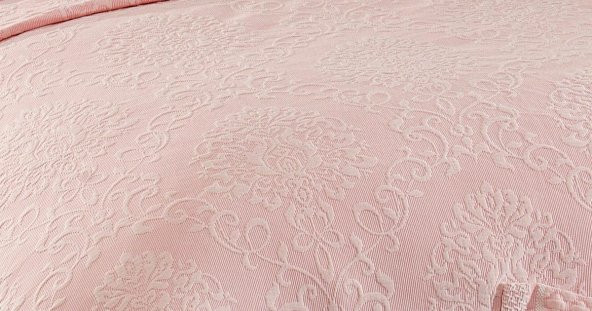 Finezza Pandora Jakar Nakışlı Pamuk Nevresimli Somon Gelin Seti 9 Parça - 1202 - Resim 9