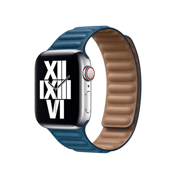 ​​​Apple Watch Ultra 49mm Kordon KRD-34 Deri Görünümlü Kordon