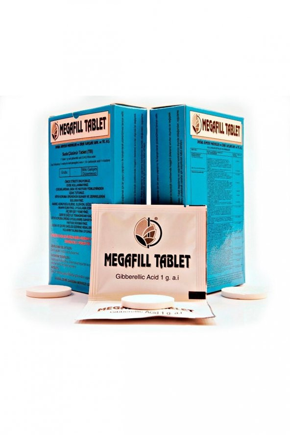Megafill Tablet (Gibberellic Asit) 1 gramlık Tablet 10 adet.