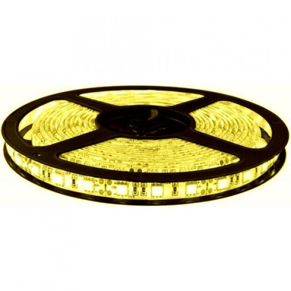 Powerlux İç Mekan Şerit Led 3 Çipli 12 Volt Metrede 60 Led Sarı