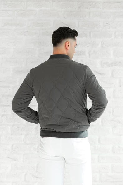 SİR MEVSİMLİK REGULAR FİT FERMUARLI ERKEK KAPİTONE MONT - Resim 4