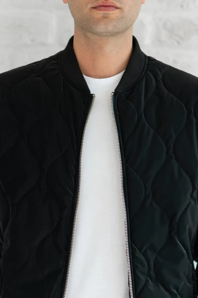 SİR MEVSİMLİK REGULAR FİT FERMUARLI ERKEK KAPİTONE MONT - Resim 10