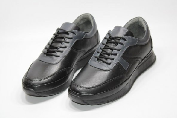 CASSO HAKİKİ DERİ KAUÇUK KAYMAZ TABAN ERKEK BAĞCIKLI SİYAH GÜNLÜK AYAKKABI - 4