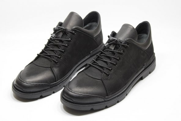 CASSO HAKİKİ DERİ KAUÇUK KAYMAZ TABAN LASTİK BAĞCIKLI KOLAY GİYİM ERKEK KISA BOT - 4