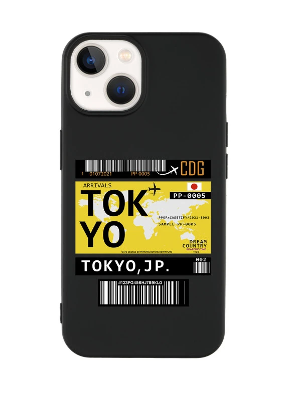 iPhone 14 Plus Uyumlu Tokyo Desenli Premium Silikonlu Lansman Telefon Kılıfı
