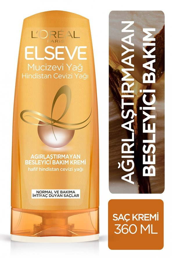 Elseve Saç Kremi 360 ML Mucizevi Yağ Hindistan Cevizi