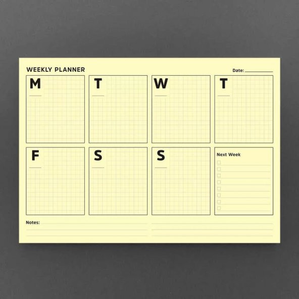 Sarı Sayfalar Haftalık Plan Defter - Yellow Page Weekly Planner - 2