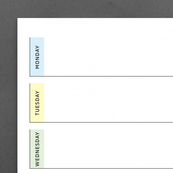 Haftalık Planlama Pastel Renkler - Weekly Planner Pastel Color - 4