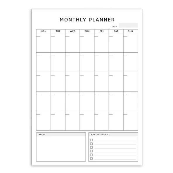 İkili Planlayıcı Set - Sarı Sayfalar Haftalık Planlama & Aylık Planlama Not Defteri - 8