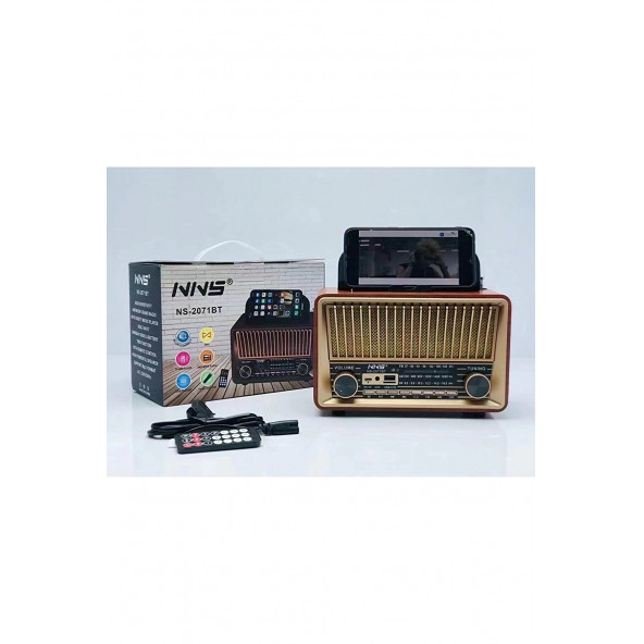 Ns-2073bt Am/fm/sw/ Bluetooth Nostaljik Radyo Speaker Hoparlör