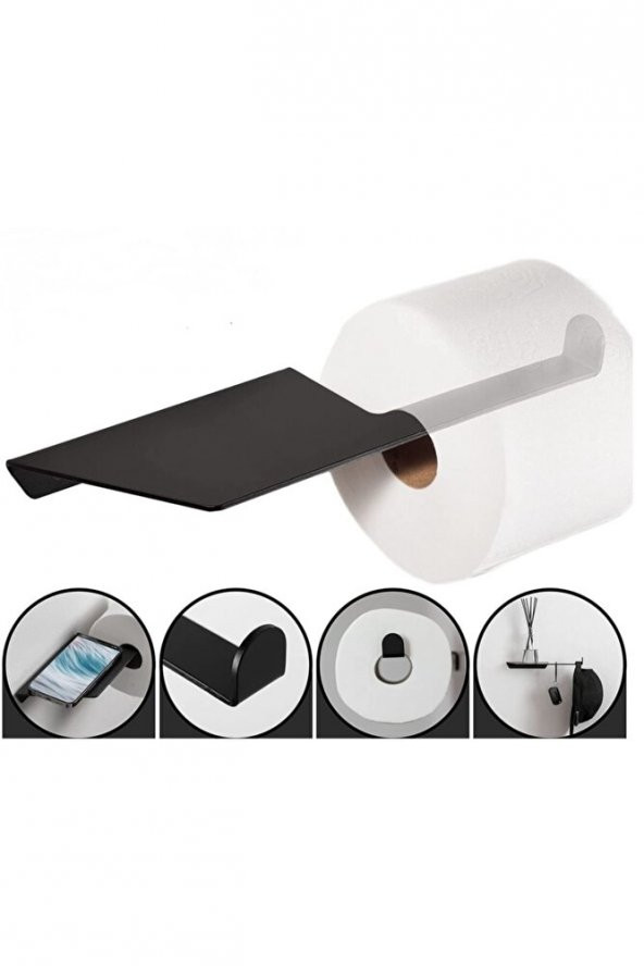 Modern Fonksiyonel Tuvalet Kağıdı Askısı, Wc Kağıtlık - 3