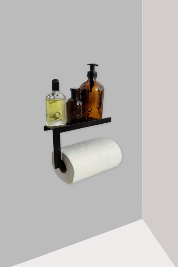 Rulo Kağıt Havluluk Peçetelik Banyo Düzenleyici Siyah KAGITHAVLU - 3
